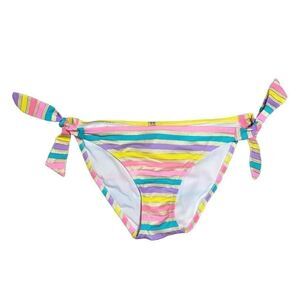 Victoria’s Secret Multi Strip Tie Bikini Bottom Size Small